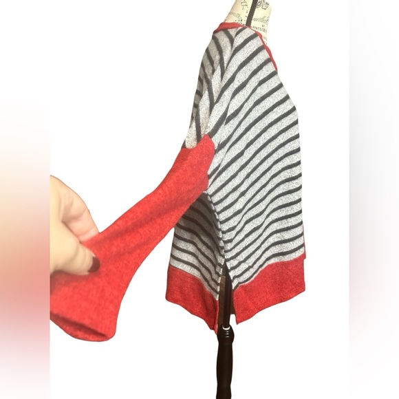 White Birch Red and Gray Striped Knit Top - Picture 6 of 6
